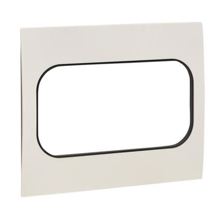 Стокгольм Рамка для розетки 2-местная белая с линией цвета черный EKF