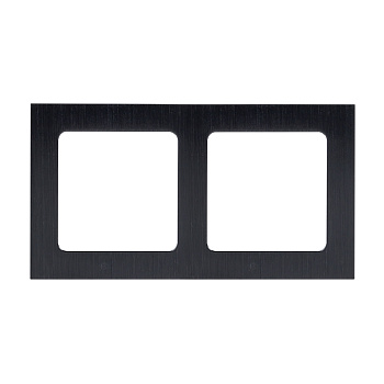 Стокгольм Рамка 2-местная металлическая черная EKF