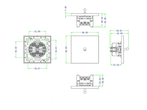 Donel N96 Переключатель на 1 тумблер, Каплевидный, 10AX 250V, Бронза, серия DT