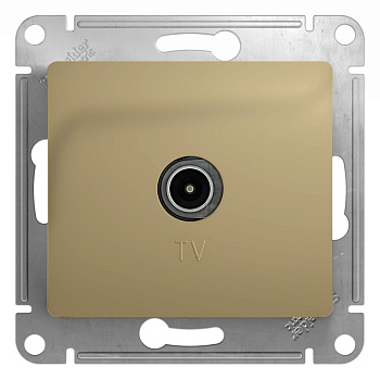 GLOSSA  Механизм розетки без лицевой панели СУ TV АНТЕННА коннектор . титан IP20 Schneider Electric