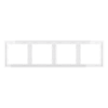 Рамка пластиковая Voltum S70 на 4 поста, (белый глянцевый)