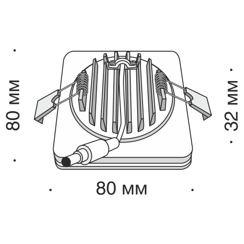 Встраиваемый светильник 7Вт 4000K Черный IP20 Phanton DL2001-L7B4K Technical фото 5