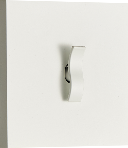 Donel N96 Переключатель на 1 тумблер, клавиша Wave, 10AX 250V, Белый, серия DT