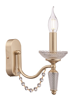 Настенный светильник (бра) 1*E14 40Вт Золото IP20 Zoe FR2009WL-01G Freya