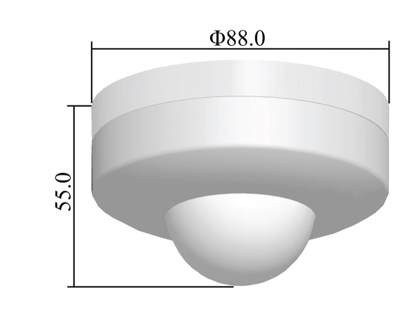Donel Датчик движения потолочн., накладной, 3-х пров., обзор 360º, макс.1200Вт., белый, серия DS