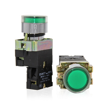 Кнопка управления NP2-EW3565 1НО+1НЗ желтая AC/DC230В(LED), IP40 (R) CHINT