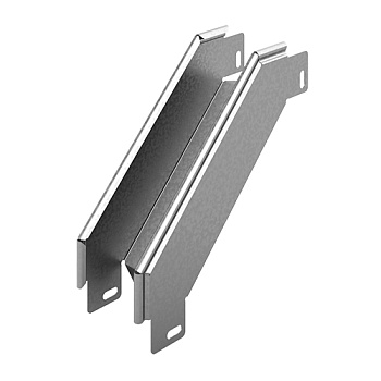 Угловой соединитель внешний к лотку УЛ 400х50, толщ. 1,2 мм, гор. цинк Ostec