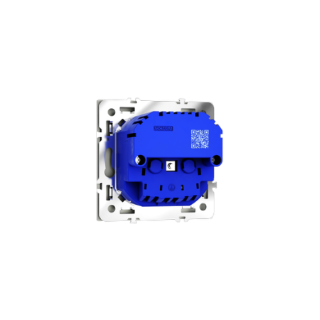 Розетка встраиваемая Voltum S70 с заземлением и защитными шторками, 16А, с USB, A+A, (сталь)