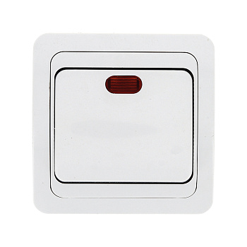 Лондон Выключатель СУ 1-кл. с индикатором 10А белый IP20 EKF