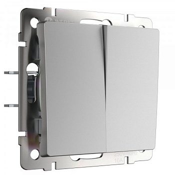 Встраиваемые механизмы Выключатель СУ 2 кл. 10А серебряный IP20 Werkel