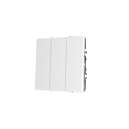 Выключатель встраиваемый Voltum S70 трехклавишный 10А, (белый глянцевый)