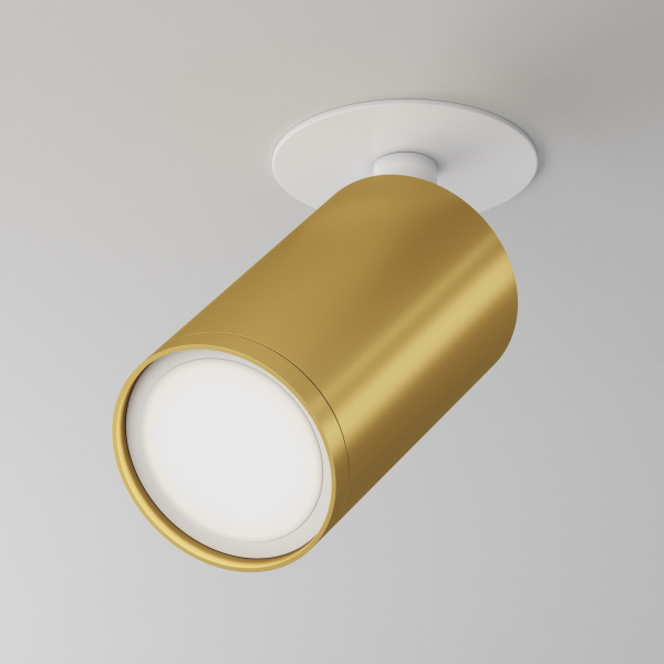 Потолочный светильник 1*GU10 10Вт Белый и Матовое золото IP20 Ceiling & Wall C049CL-U-1WMG Technical Maytoni Потолочный светильник 1*GU10 10Вт Белый и Матовое золото IP20 Ceiling & Wall C049CL-U-1WMG Technical Maytoni