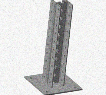 Стойка напольная (потолочная) сдвоенная СНПС3000 УТ1,5, горячее цинкование, S2,5