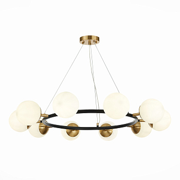 Люстра подвесная Черный, Латунь/Белый E27 10*60Вт SLE220403-10 EVOLUCE