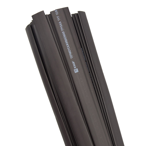 Термоусаживаемая трубка ТУТ нг 50/25 черная в отрезках по 1м PROxima EKF