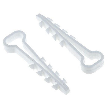 Дюбель-хомут для плоского кабеля (5-8мм) белый (100шт) PROxima EKF