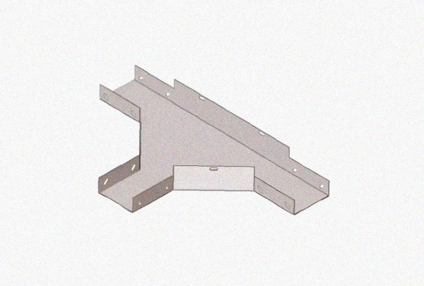 Лоток тройниковый глухой ОТГ 100х60 УТ1,5, горячее цинкование, S1,5
