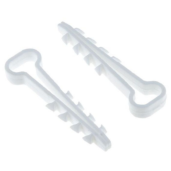 Дюбель-хомут для плоского кабеля (5-8мм) белый (100шт) PROxima EKF