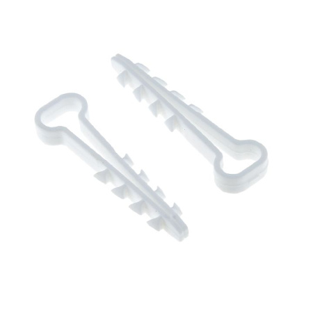 Дюбель-хомут для плоского кабеля (5-8мм) белый (100шт) PROxima EKF