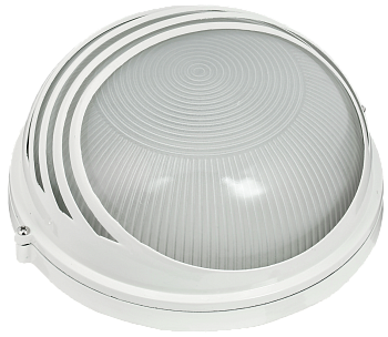 Светильник НПП1107 круг ресничка 100Вт IP54 белый IEK