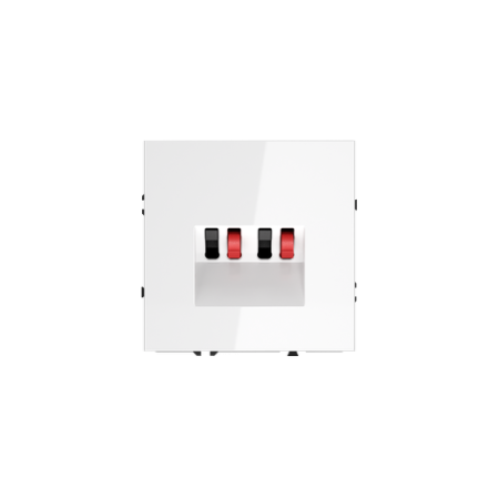 Розетка акустическая встраиваемая Voltum S70 4-местная, (белый глянцевый)