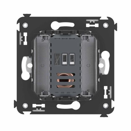 Диммер поворотный в стену, "Avanti", "Закаленная сталь" DKC