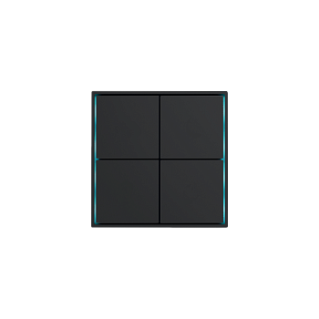 Donel Сенсорный кнопочный модуль KNX, 4/8 группы, черная черепаха. Серия устройств: DKNX