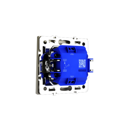 Выключатель с самовозвратом встраиваемый Voltum S70 одноклавишный 10А, (шелк)