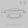 Встраиваемый светильник 1*GX53 15Вт Черно-белый IP20 Downlight DL086-GX53-SQ-BW Technical Maytoni
