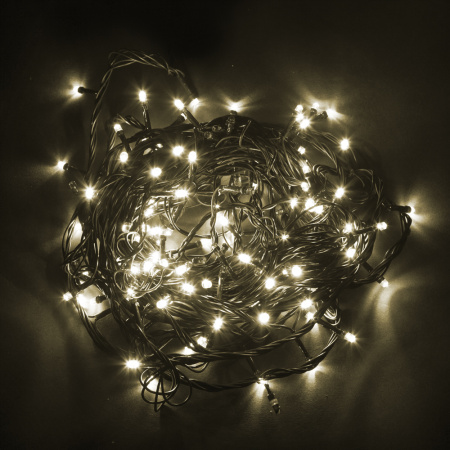 Св/д гирлянда Feron CL05 лин.10м +3м 230V 2700K, с контроллером, зеленый шнур