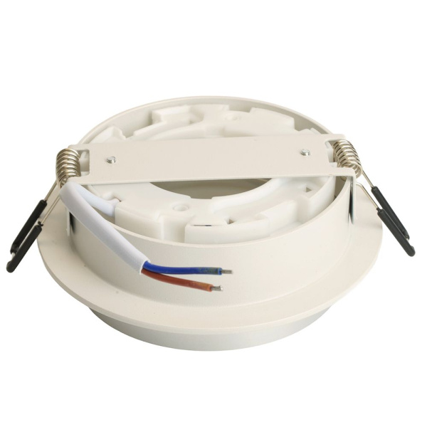 Светильник потолочный встраиваемый, 15W 230V GX53, белый + серебро, круг, без лампы, DL507 Feron