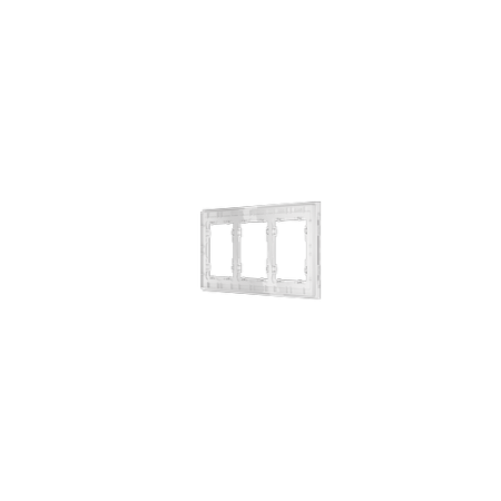 Рамка стеклянная Voltum S70 на 3 поста, (белый, стекло)
