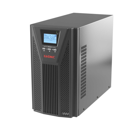 Онлайн ИБП ДКС серии Small Tower, 3000 ВА/2700 Вт, клеммы, EPO, USB, RS-232, RJ45, з/у 1А, 8 x 7 Ач DKC