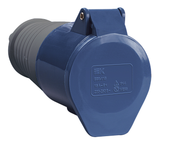Розетка переносная ССИ-213 2P+PE 16А 200-250В IP44 IEK