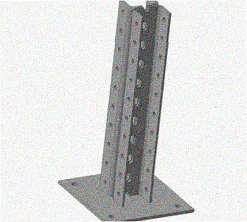 Стойка напольная (потолочная) сдвоенная СНПС400х4 УТ1,5,горячее цинкование, S4,0