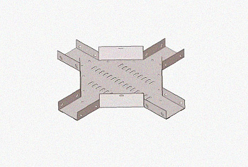Лоток крестообразный замковый перфорированный КМЗ 600х80 УТ1,5, горячее цинкование, S1,5