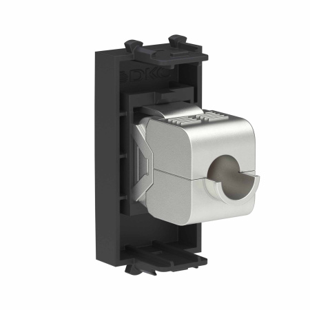 Компьютерная розетка RJ-45 без шторки модульная, кат.6А экранированная, "Avanti", "Черный матовый", 1 модуль DKC