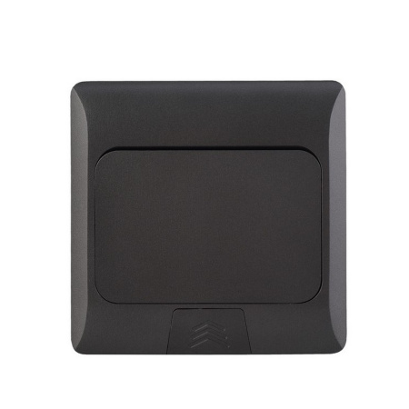 Выдвижной горизонтальный модуль RocketSocket в пол для розеток Livolo 2 поста, темно-серый