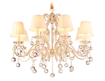 Подвесная люстра с абажурами TR4561/8 BG/GD бежевый/золото E14/8 max 40W D750*605 Ambrella Light