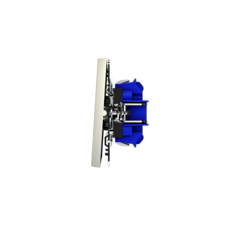 Выключатель встраиваемый Voltum S70 одноклавишный 10А, (шелк)