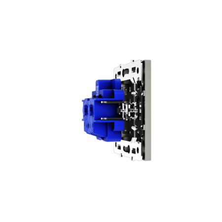 Розетка встраиваемая Voltum S70 с заземлением и защитными шторками, 16А, (шелк)