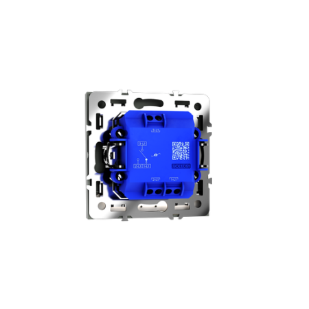 Проходной переключатель встраиваемый Voltum S70 одноклавишный с подсветкой 10А, (титан)