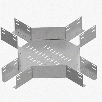 Лоток крестообразный перфорированный КМ 100х50 УТ1,5, горячее цинкование S1,5