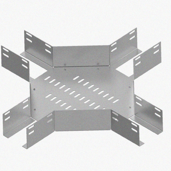 Лоток крестообразный перфорированный КМ 100х50 УТ1,5, горячее цинкование S1,5