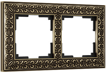 Antik Рамка горизонт/вертик 2 пост . бронза IP20 Werkel