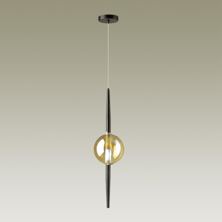 Подвес G9 5W 220V LAZIA черный/янтарный ODEON LIGHT