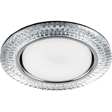 Св-к встр.с белой LED подсветкой Feron CD4033 потолочный GX53 без лампы, прозр., хром
