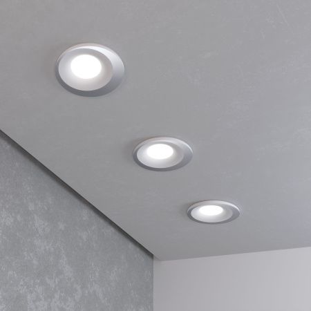 Встраиваемый точечный светильник GU10 белый, серебряный IP20 (a053357) Elektrostandard