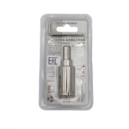 Коронка алмазная по керамике и кафелю с центрирующим сверлом 22мм 400022 Trio-Diamond