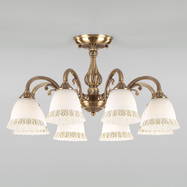 Потолочная люстра 8*E27 60Вт античная бронза IP20 Campina (60107/8 античная бронза) Eurosvet